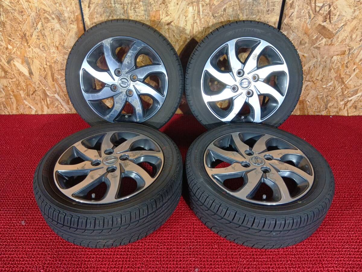 ヨコハマ PRACTIVA 165/55R14 スズキ 純正 14×4.5J 4H/100 バリ溝タイヤ付4本 ルークス 中古 売切!!