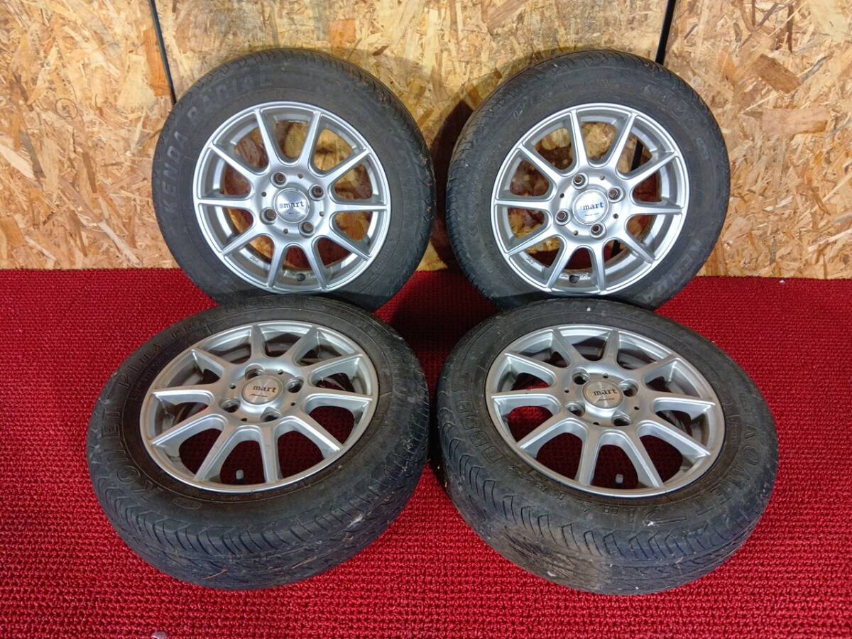 KENDA KOMET KR23 155/65R13 社外 Smart 13×4J 4H/100 タイヤ付4本 中古 売切!!