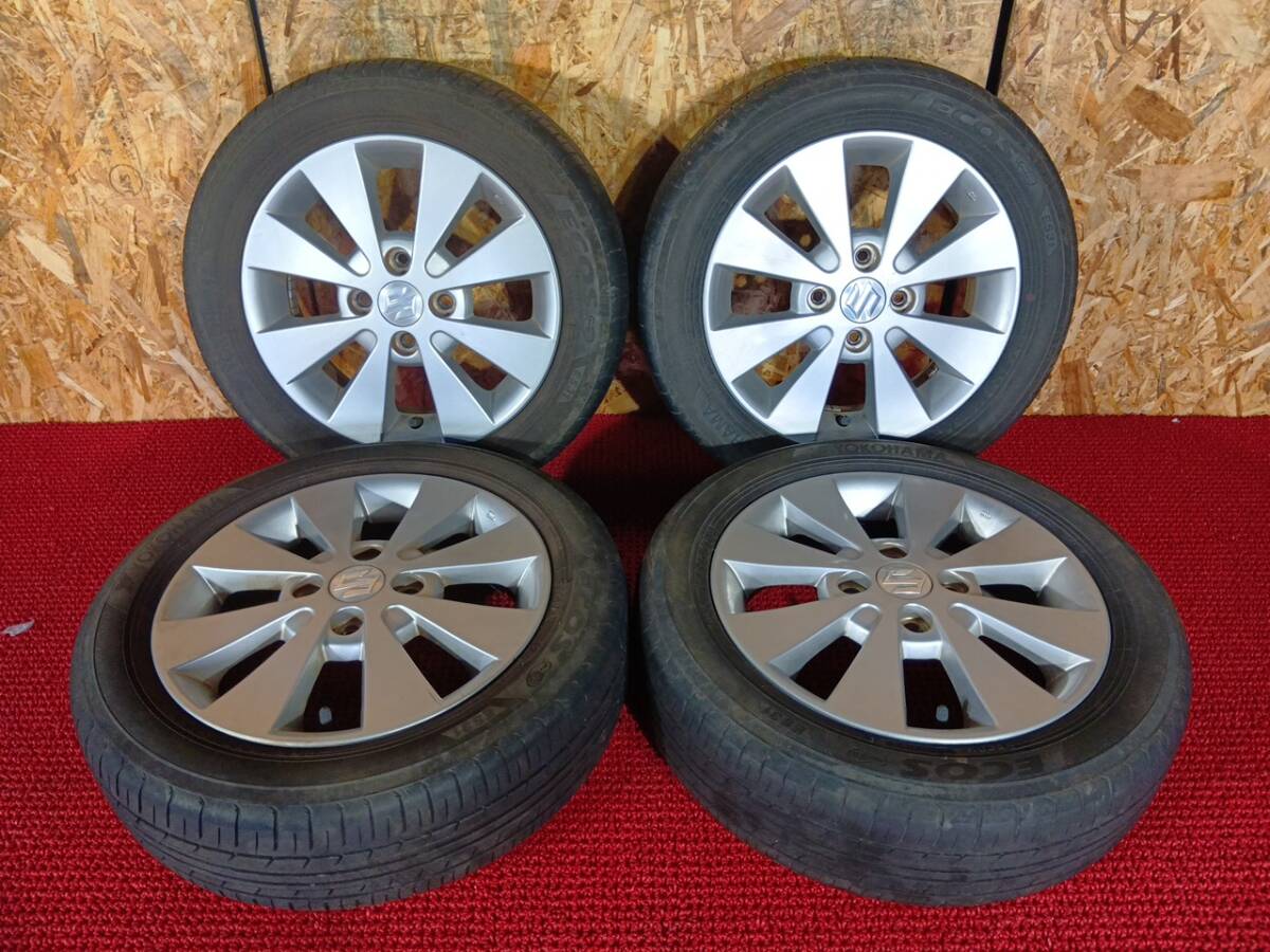 ヨコハマ ES31 155/65R14 スズキ 純正 14×4.5J 4H/100 夏タイヤ付4本 流用等に 中古 売切!!