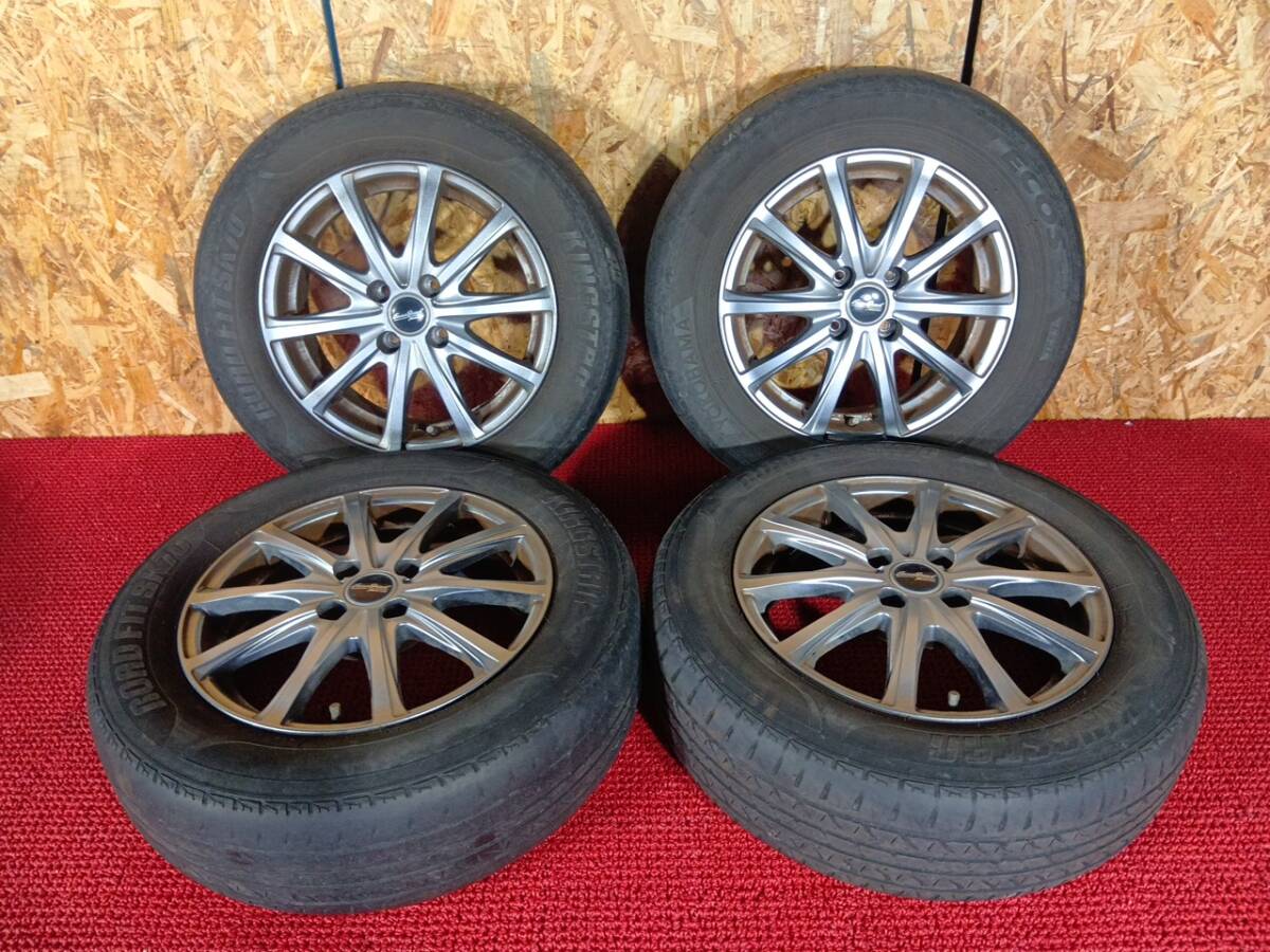 社外 マナレイ EuroSpeed 15×5.5J 4H/100 夏タイヤ付4本 カローラフィールダー等に 中古 売切!!