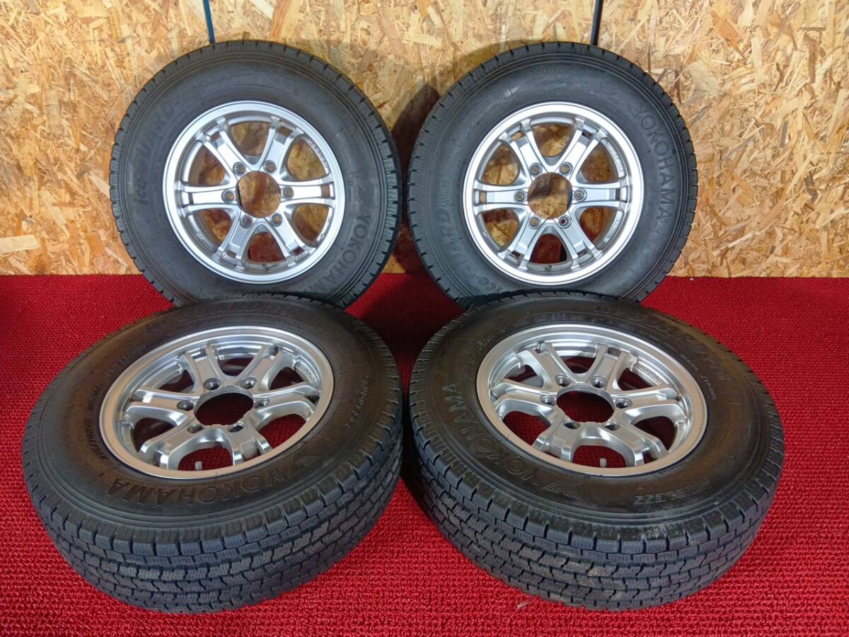ヨコハマ iG91 215/70R15 社外 Weds KEELER 15×6J 6H/139.7 バリ溝タイヤ付4本 ハイエース等 中古 売切!!