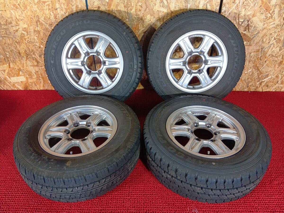 社外 Weds KEELER 15×6J 6H/139.7 215/70R15 夏タイヤ付4本 溝有タイヤ付4本 中古 売切!!