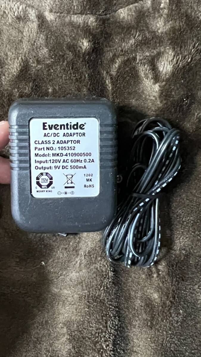 Eventide 純正ACアダプター 9V DC 500mA Part No.105352 エフェクター用電源