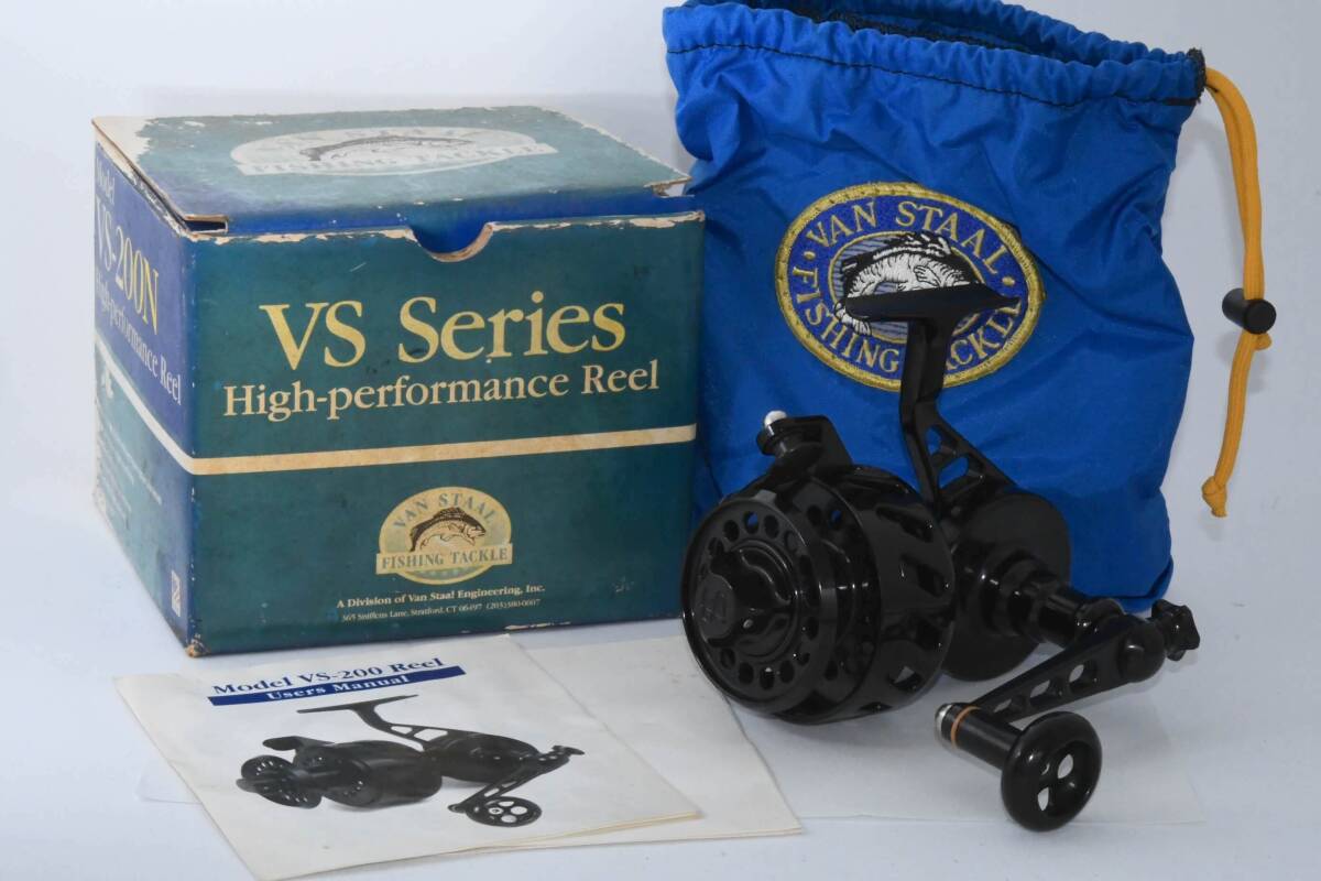 【希少】ヴァンスタール スピニングリール VS200N VAN STAAL Spinning Reels 黒 バンスタール＋箱 0618-04