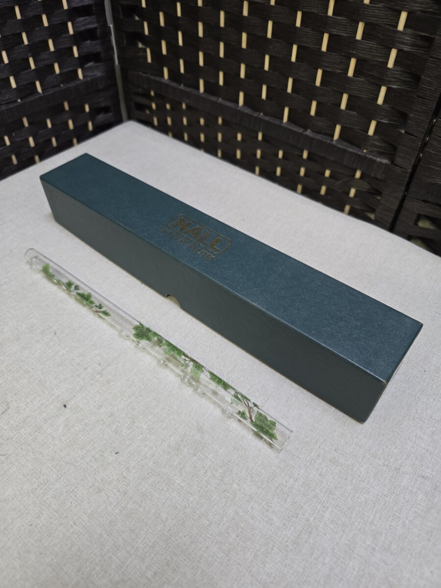 【現状品】HALL ハル Crystal Flutes クリスタルピッコロ Piccolo in D アイビーデザイン 透明ガラス 純正箱付 フルート 箱に痛みあり