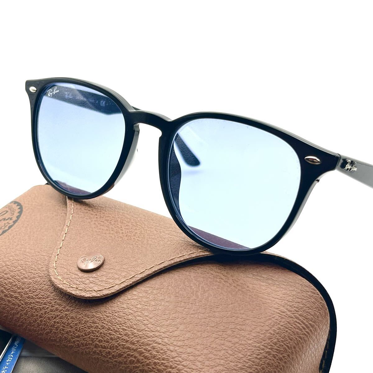 【1円出品】 1スタ 極美品 未使用級 Ray-Ban レイバン RB4259-F 601/80 53□20 150 2N 国内正規品 WASHED LENSES 青 ケース付 ブルーレンズ