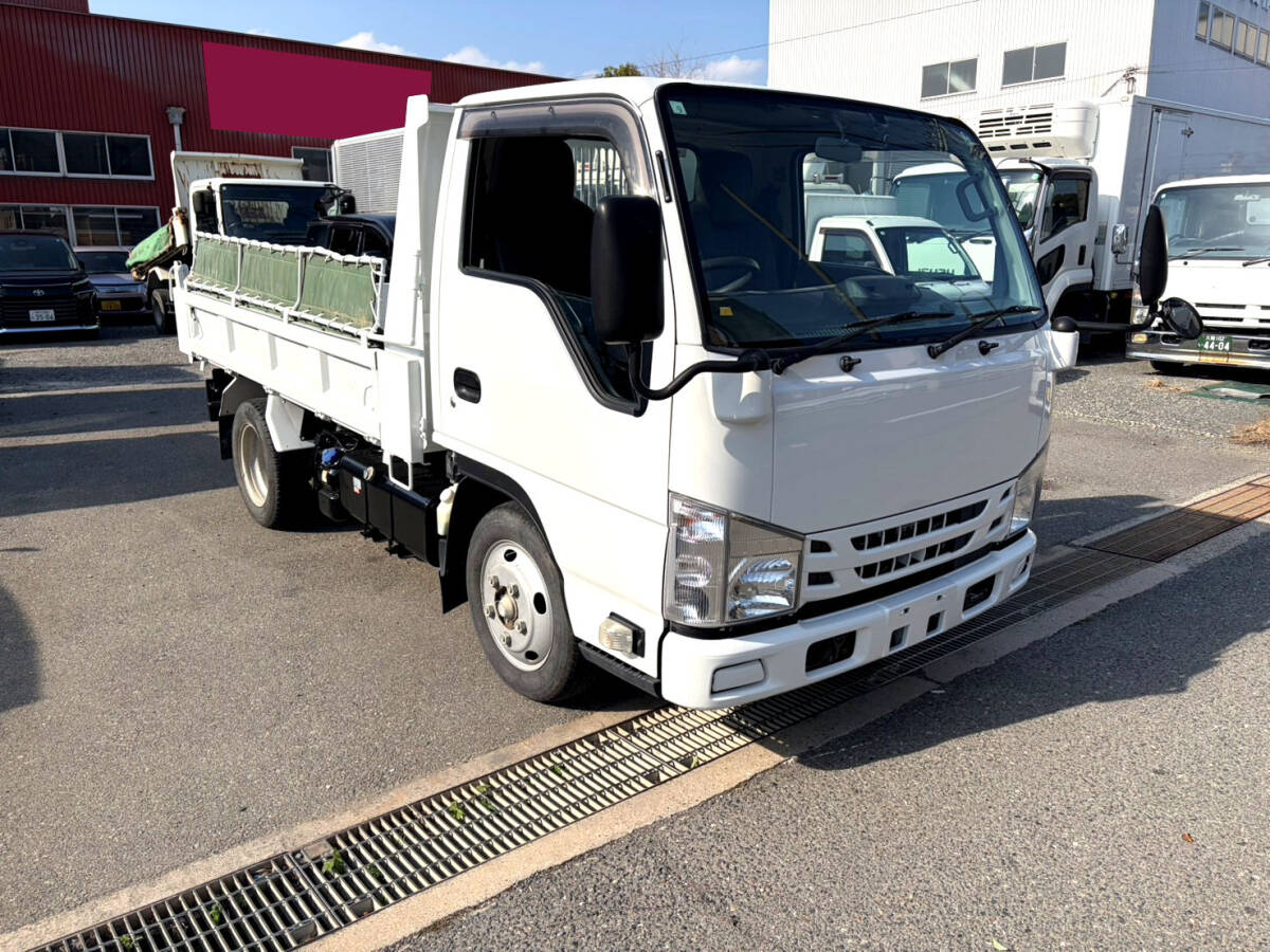◆令和1年 いすゞエルフ 2t ダンプ 低床 コボレーン ETC 準中型5t未満 全塗装済◆