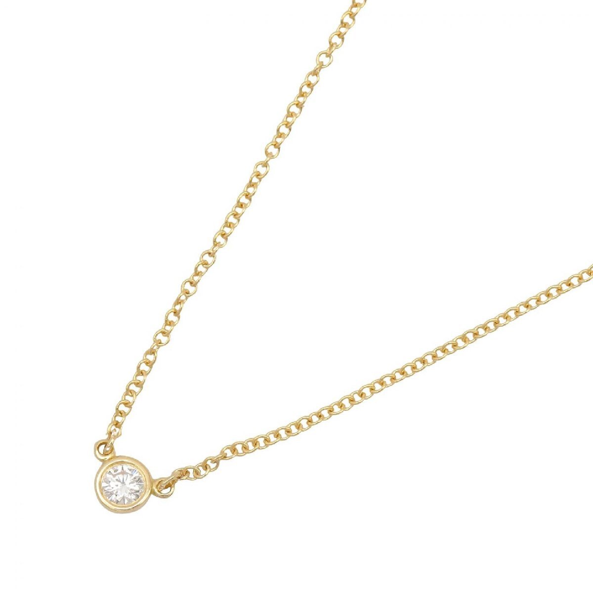 ティファニー TIFFANY＆CO バイザヤード ネックレス ネックレス ジュエリー K18（イエローゴールド） クリア系 【中古】