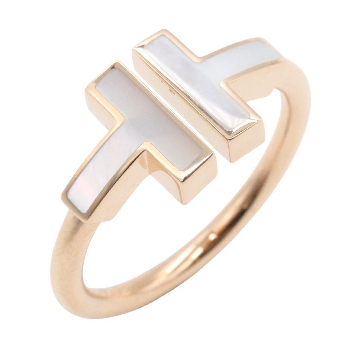 ティファニー TIFFANY＆CO Tワイヤーリング マザーオフパール リング・指輪 ジュエリー K18PG（ピンクゴールド） ゴールド系 【中古