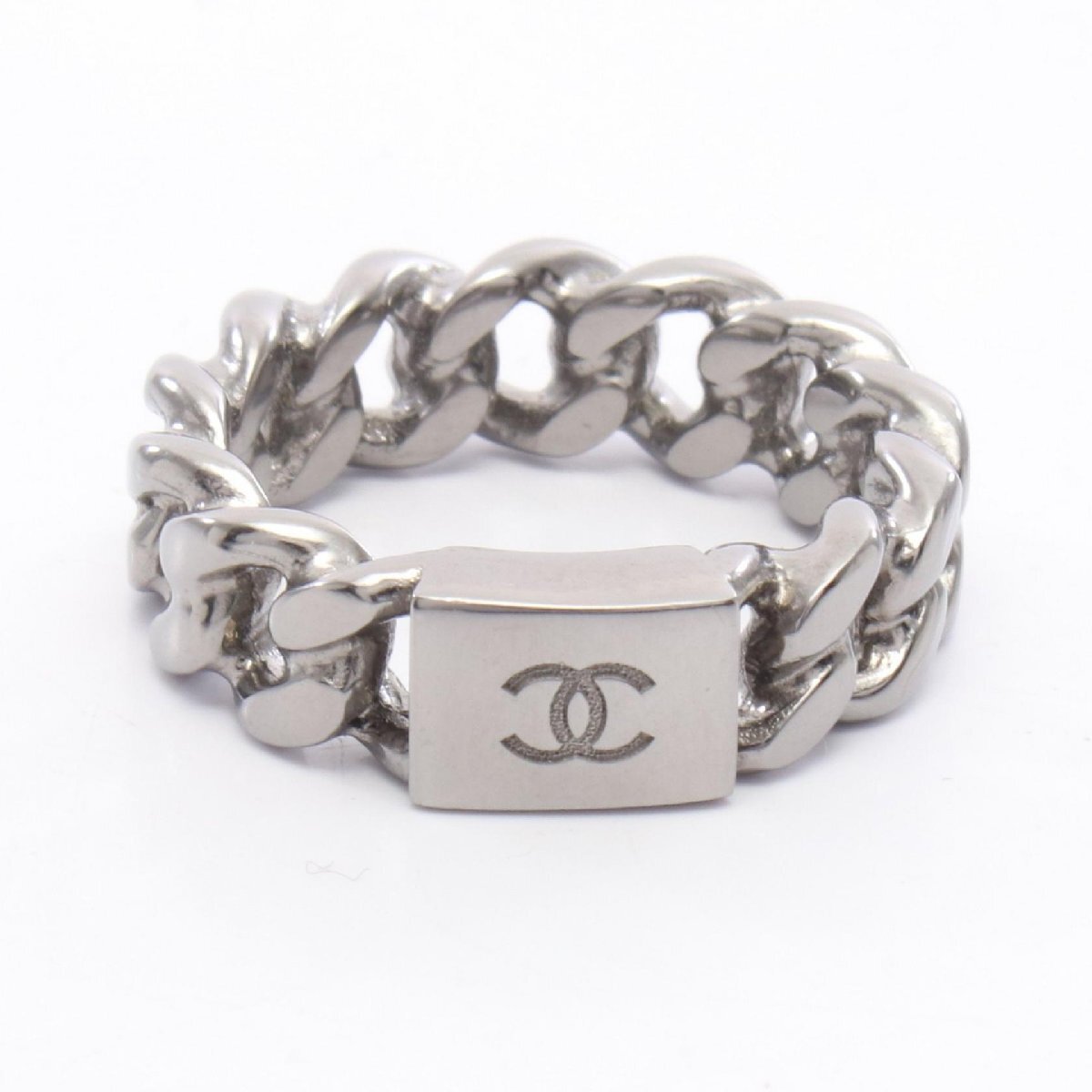 シャネル CHANEL ココマーク チェーン リング・指輪 ジュエリー ステンレススチール シルバー系 【中古】