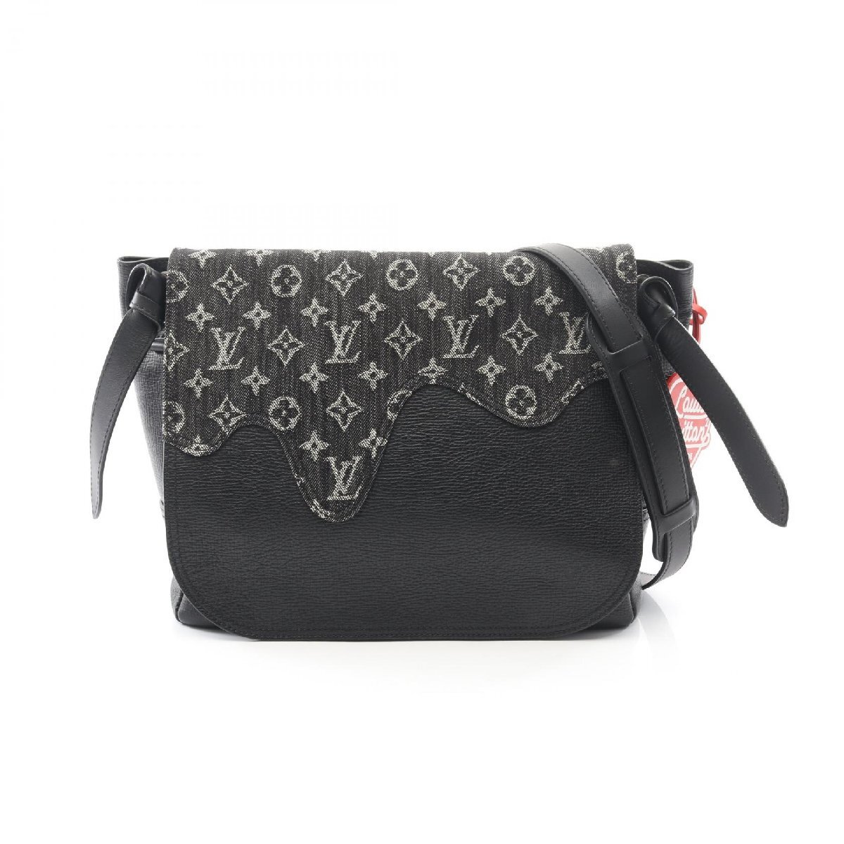 爆買 ルイ・ヴィトン LOUIS VUITTON × NIGO ブサス トーキョー ショルダーバッグ バッグ モノグラム・デニム ブラック系 ノワール M45971