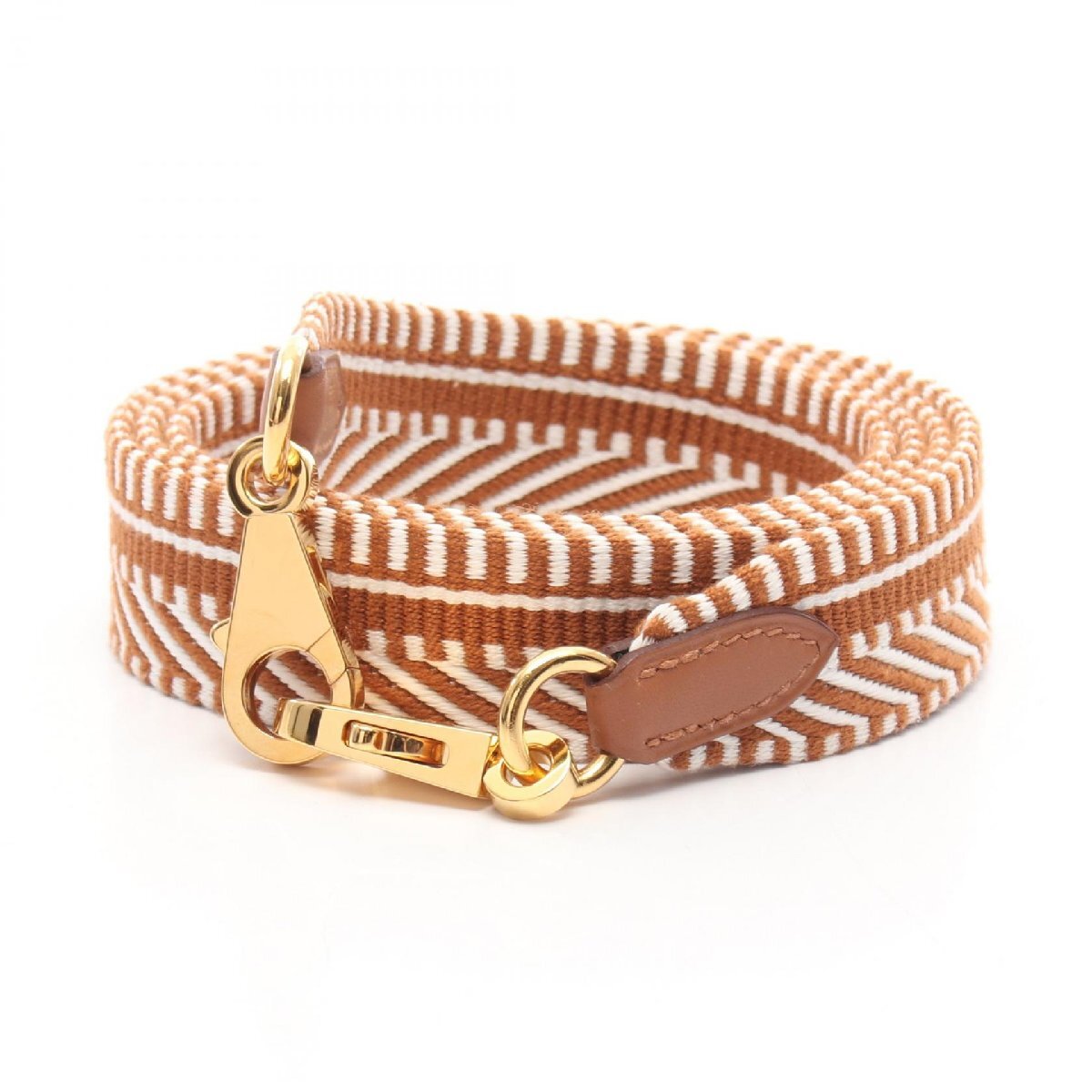 爆買 エルメス HERMES バンドリエール サングル カヴァル ゴールド ショルダーストラップ アクセサリー その他 トワル ホワイト系 ホワイト