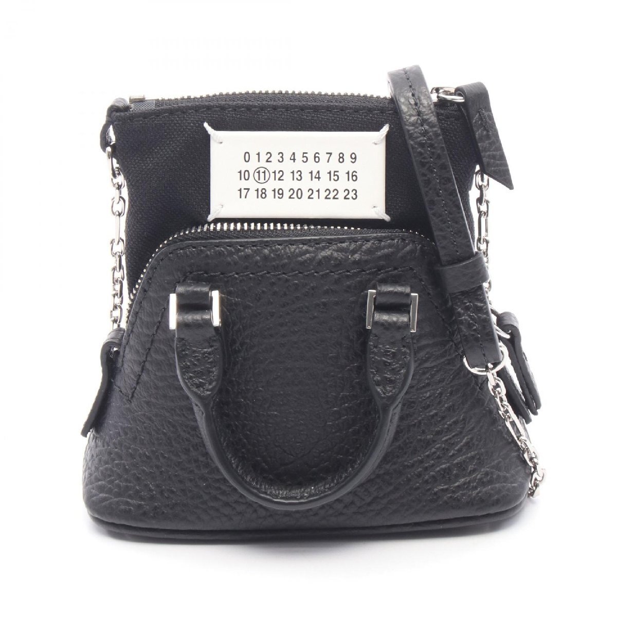 爆買 メゾン マルジェラ Maison Margiela 5AC BABY ショルダーバッグ バッグ レザー ブラック系 SB3WG0025P4455T8013 【中古】