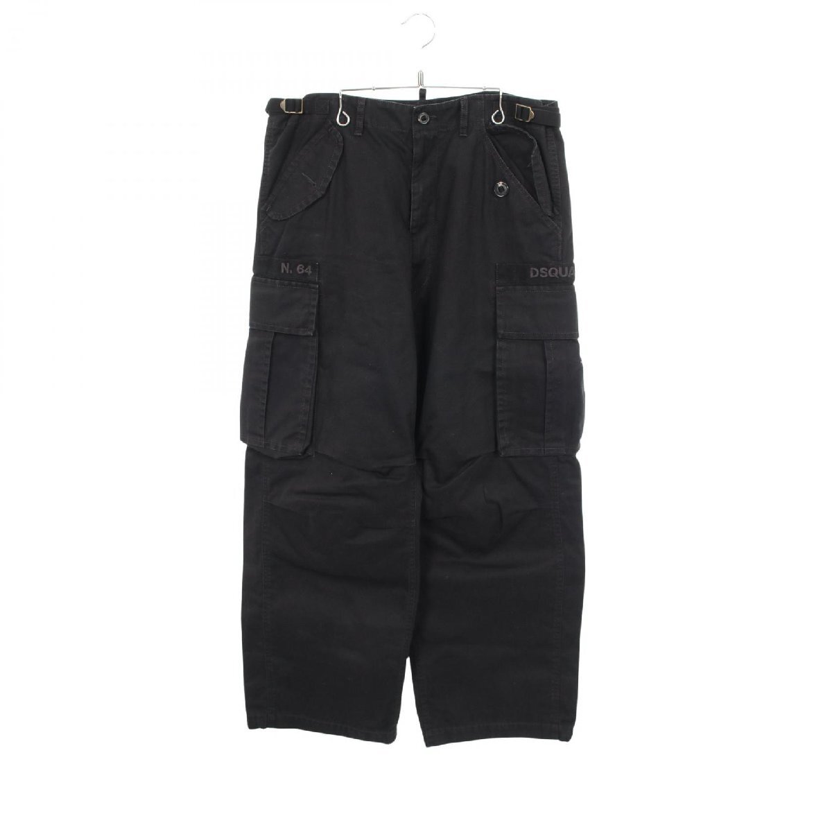 爆買 ディースクエアード DSQUARED2 カーゴパンツ 衣料品 ボトムス コットン ブラック系 【中古】