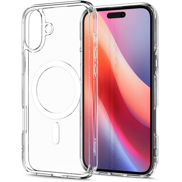 Spigen シュピゲン iPhone 16 Plus クリア ケース Crystal Hybrid MagFit Whit MagSafe対応　米軍MIL規格 耐衝撃 ホワイト ★