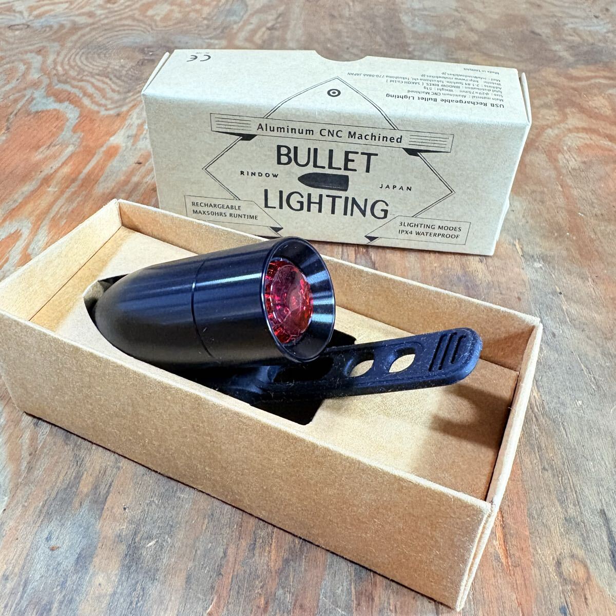 ◯ BULLET LIGHTING BLACK taillight テールライト リアライト 充電 自転車 ライト おしゃれ