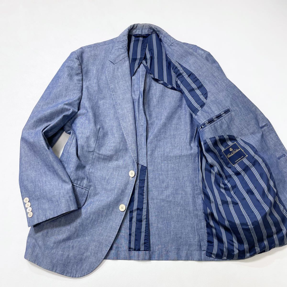 292 Brooks Brothers ブルックスブラザーズ デニム 2Bジャケット 背抜き テーラード カジュアル ビジネス オフィス メンズ 60619P