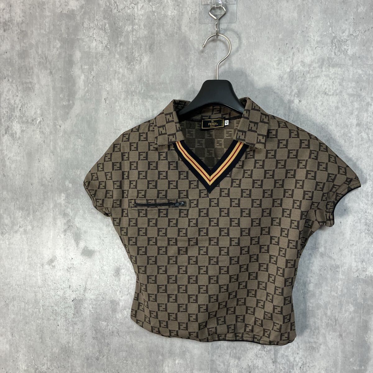 FENDI ズッカ柄 ポロシャツ スカート セットアップ 42/40 イタリア製 フェンディ