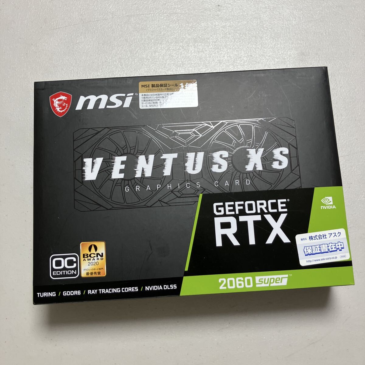 ジャンク msi GeForce RTX 2060 SUPER VENTUS XS J OC グラフィックボード PCパーツ
