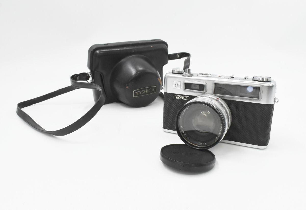(1448S 0603H2) 1円～ YASHICA ヤシカ Electoro35 エレクトロ35 フィルムカメラ 専用ケース付 【ジャンク品】