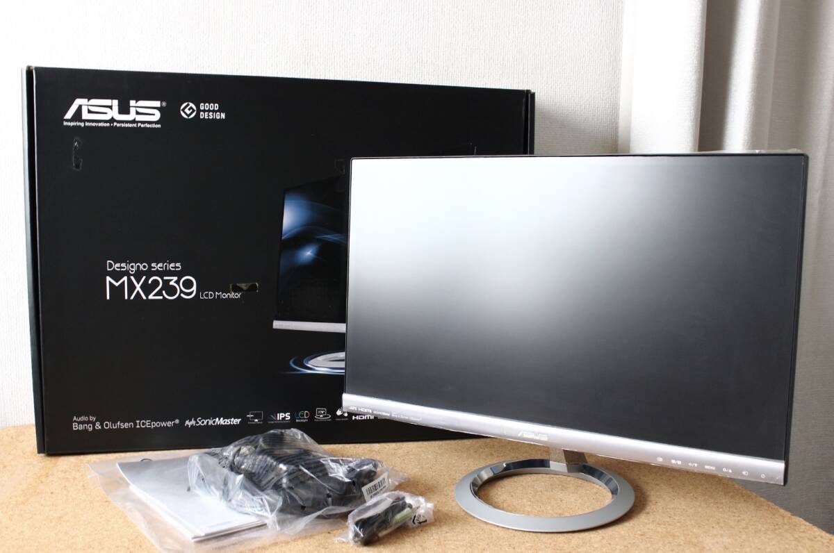 ASUS ワイド 液晶モニター Designo MX239 HR 23インチ グッドデザイン賞モデル 美品 ジャンク