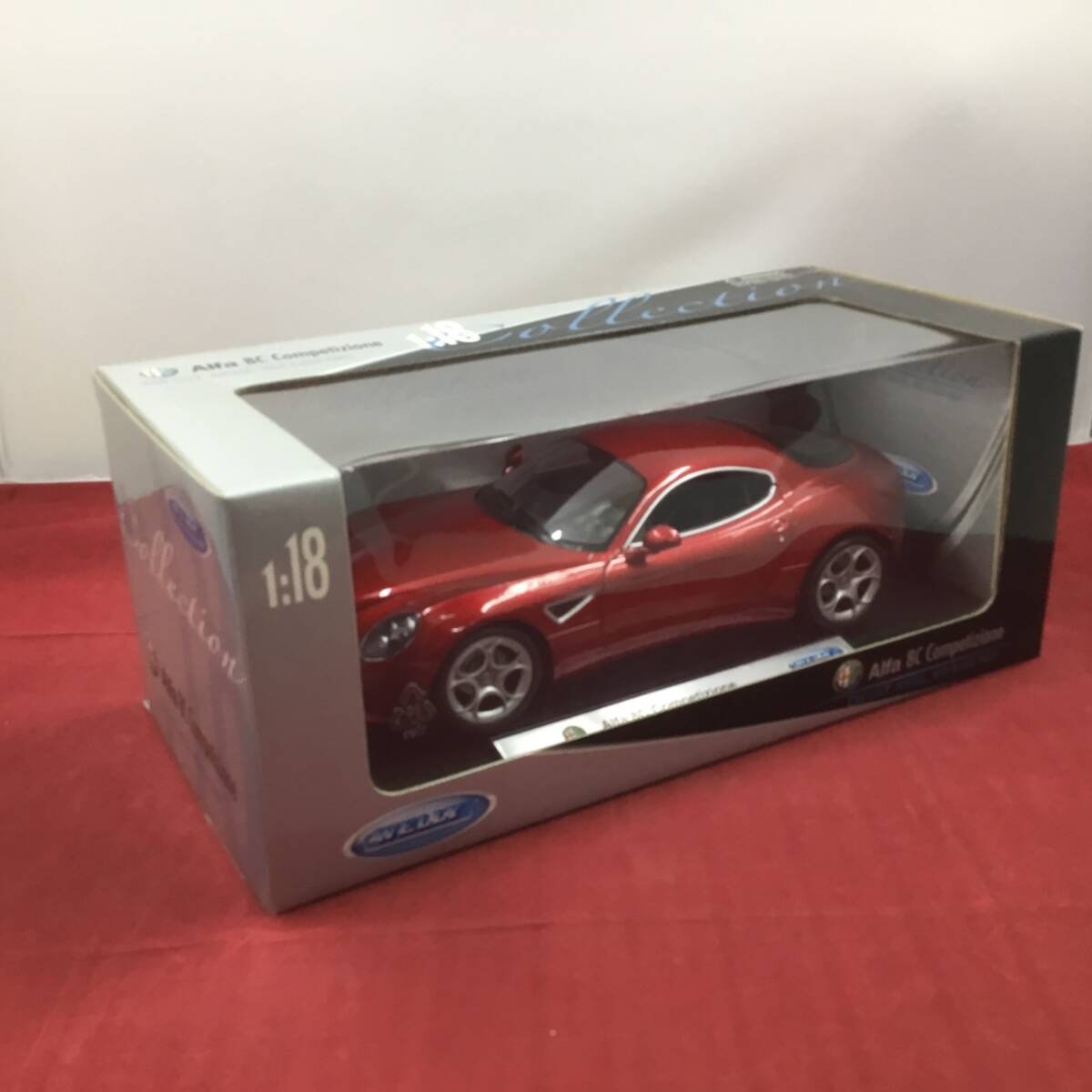 WELLY ウェリー 1/18 Alfa 8C Competizione アルファロメオ 8Cコンペティツィオーネ レッド 中古品