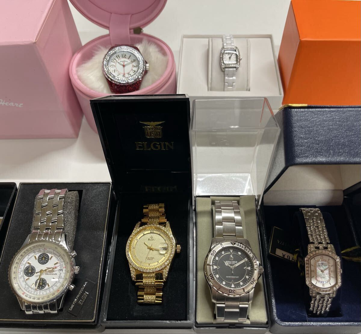 【6Li-12】箱付き腕時計 まとめ売り ELGIN VALENTINO DOMANI BAILL BOLD など クォーツ 6点 まとめ売り ブランド腕時計 腕時計 現状品