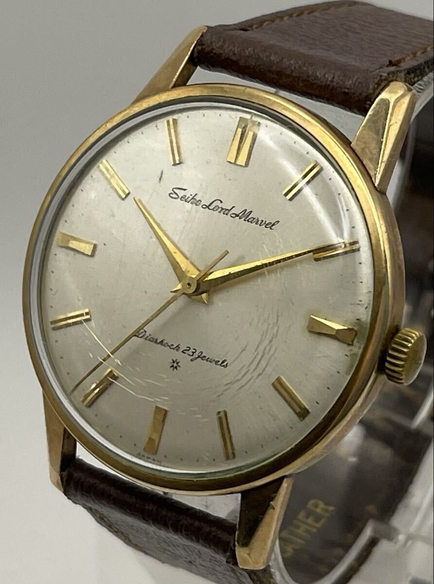 【5Li-3】SEIKO Lord Marvel セイコー ロードマーベル 手巻き Diashock 23石 15023E 稼働品 メンズ ブランド腕時計 腕時計 現状品