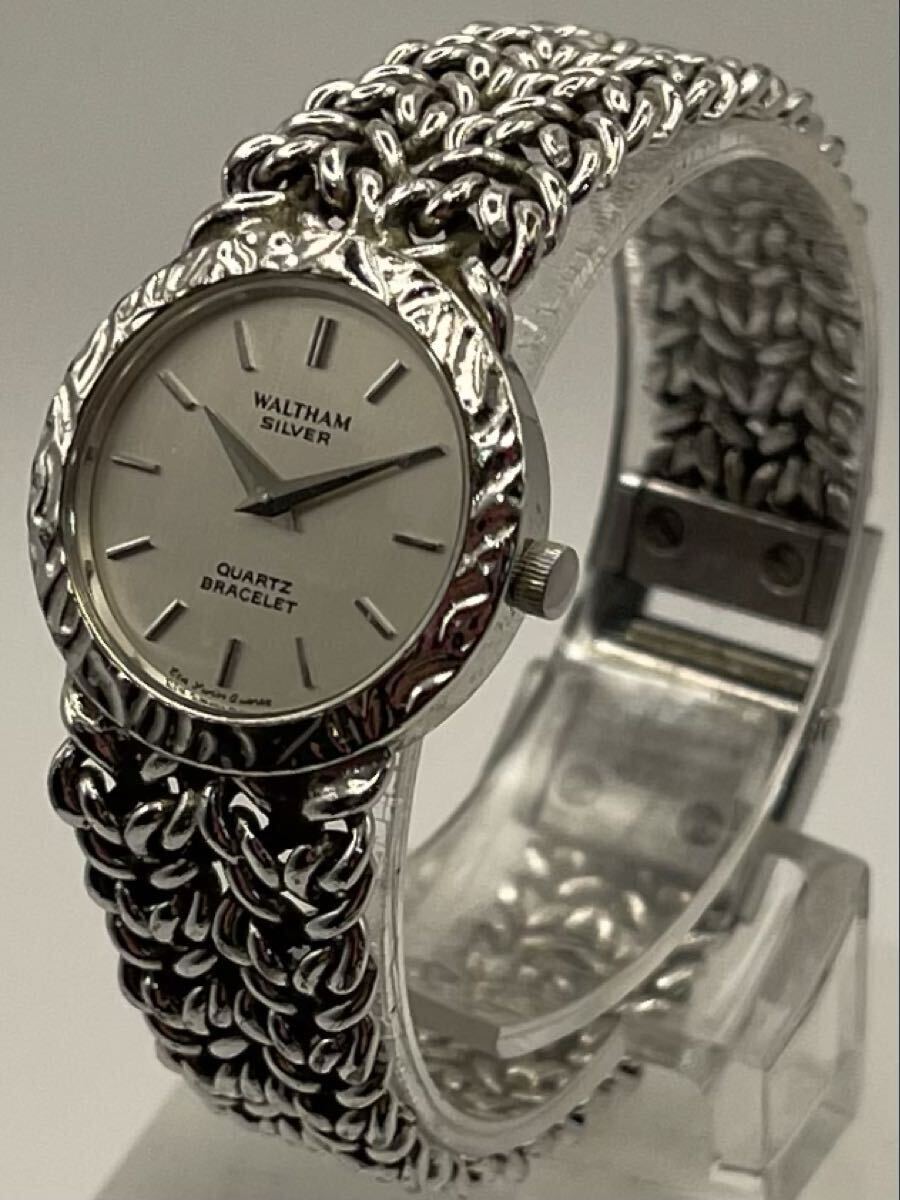 【6Li-11】WALTHAM ウォルサム SILVER シルバー SV925製 BRACELET 0.925 56106 約37g レディース ブランド腕時計 腕時計 現状品