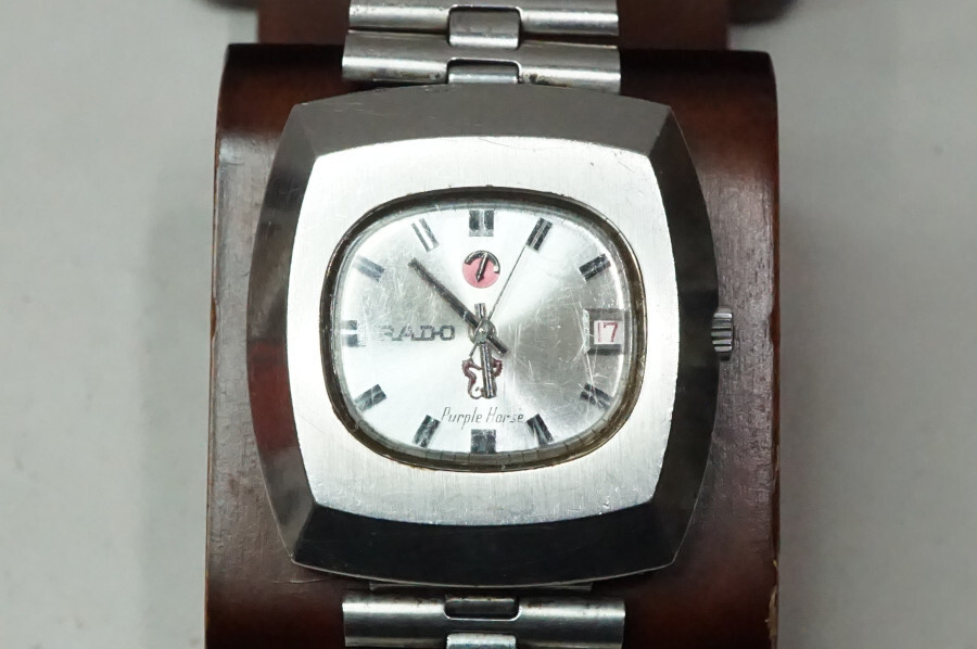 ラドー RADO　腕時計　時計C　パープルホース　自動巻き　スクエア型　シルバー系　ヴィンテージ