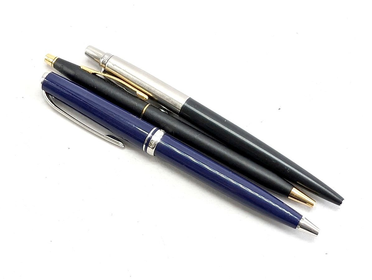 メーカー混在 ボールペン 3点まとめて Mont Blanc モンブラン ジェネレーション・PARKER・CROSS 一部破損あり[329315