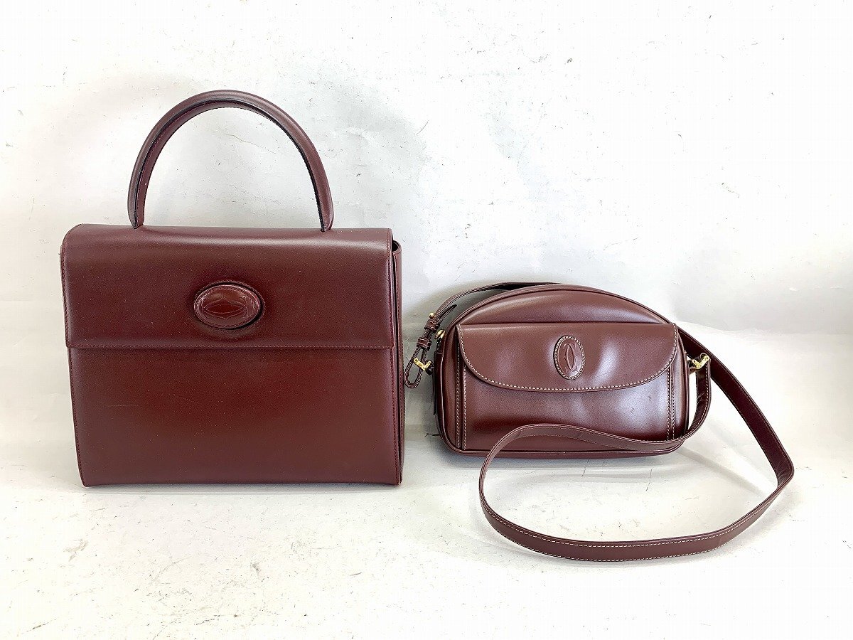Cartier カルティエ マスト ターンロック ハンドバッグ ショルダーバッグ 2点セット[329653