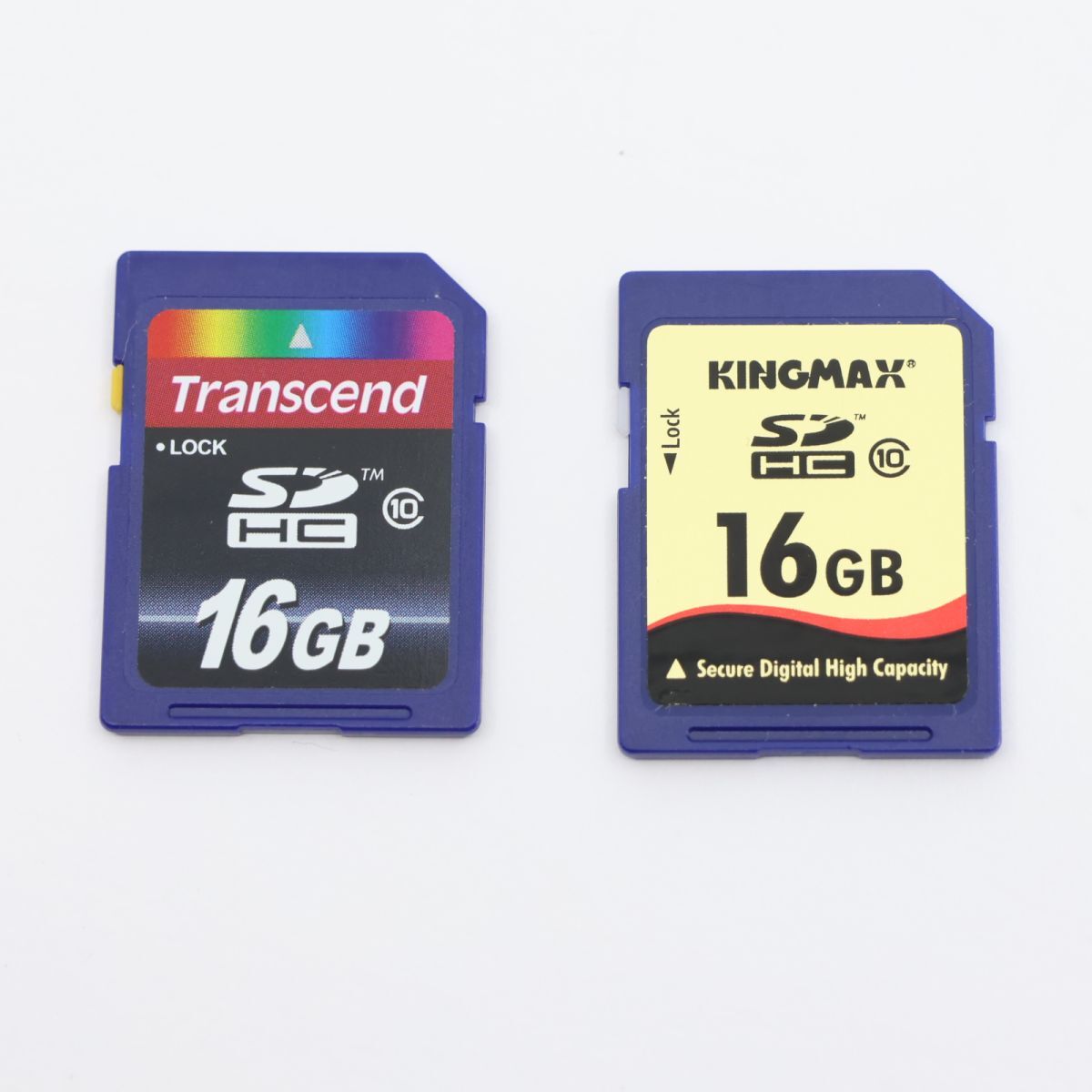 Transcend SDHC 16GB ＋ KINGMAX SDHC 16GB 2枚セット SDカード フォーマット済み 動作正常｜A018