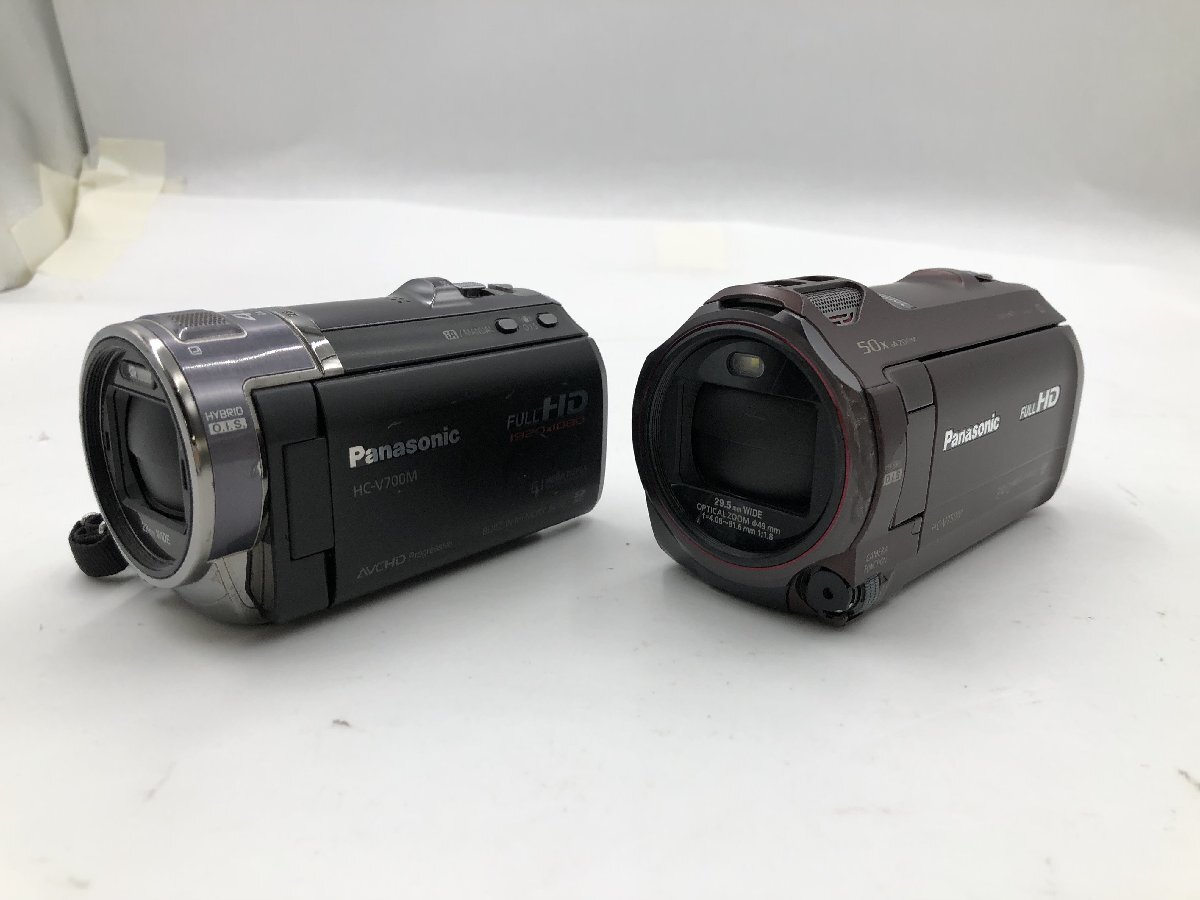 ♪▲【Panasonic パナソニック】デジタルハイビジョンビデオカメラ 2点セット 2012/14年製 HC-V750M/V700M まとめ売り 0602 8