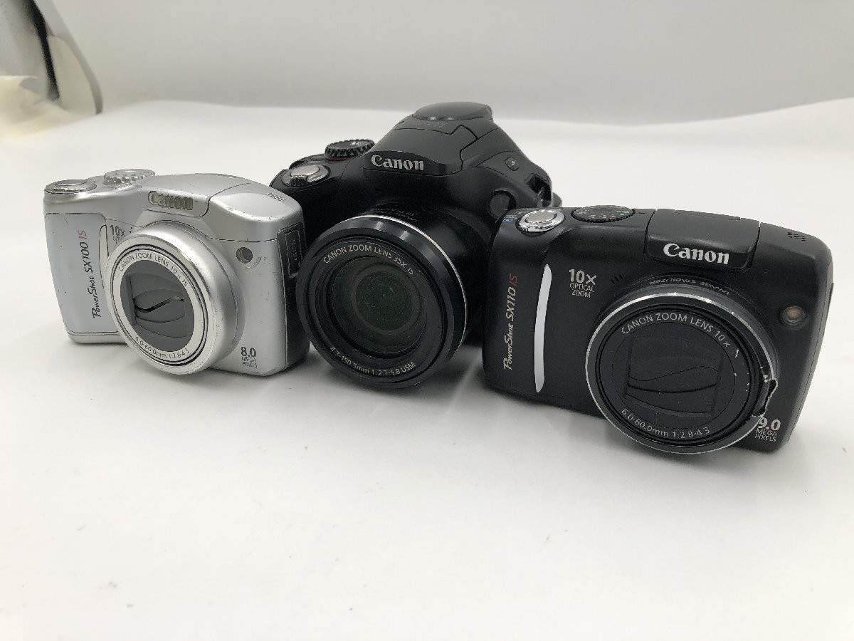 ♪▲【Canon】コンパクトデジタルカメラ オールド 部品取りOC 3点セット PowerShot SX40HS/SX100IS/SX110IS まとめ売り 0602 8