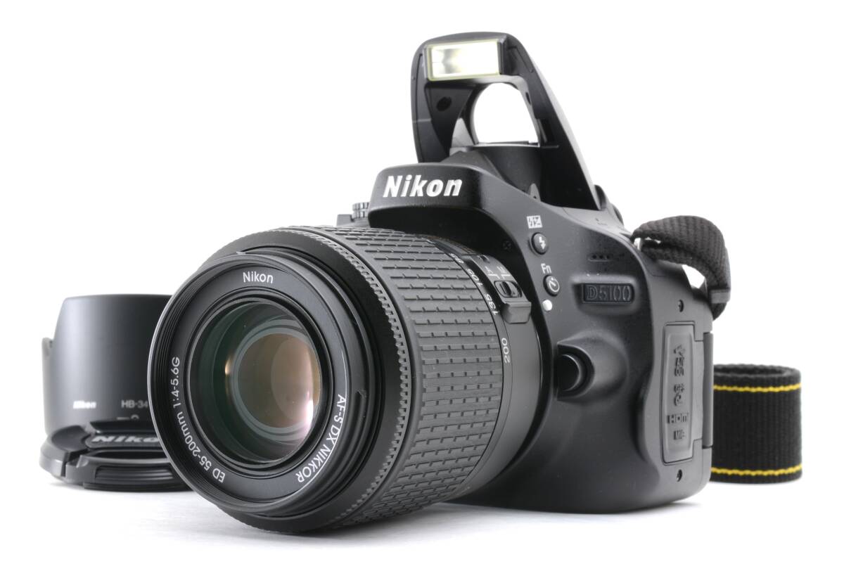 シャッター回数 12842回 動作品 ニコン Nikon D5100 レンズ AF-S DX NIKKOR 55-200mm f4-5.6G デジタル一眼カメラ 管WW1368