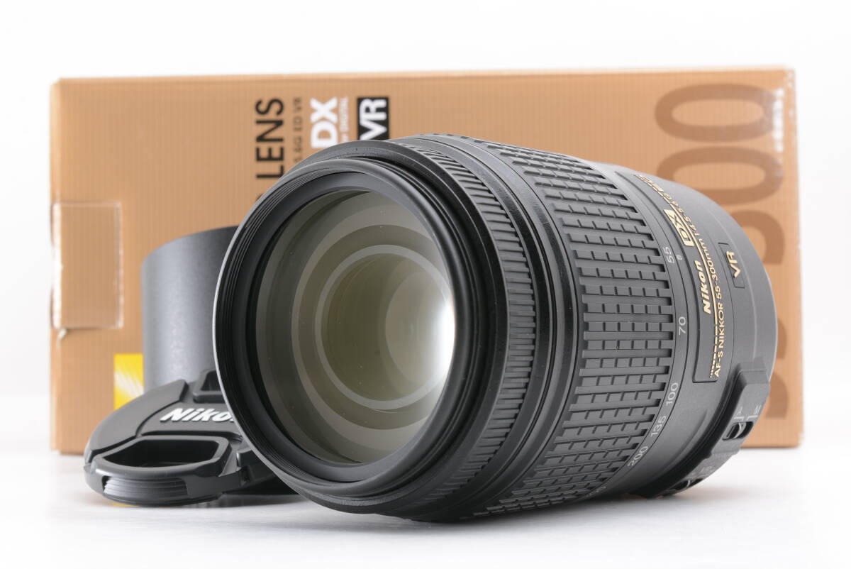 動作品 ニコン Nikon DX AF-S NIKKOR 55-300mm f4.5-5.6 G ED VR AF 一眼カメラレンズ 箱 フード付 管80WW1451