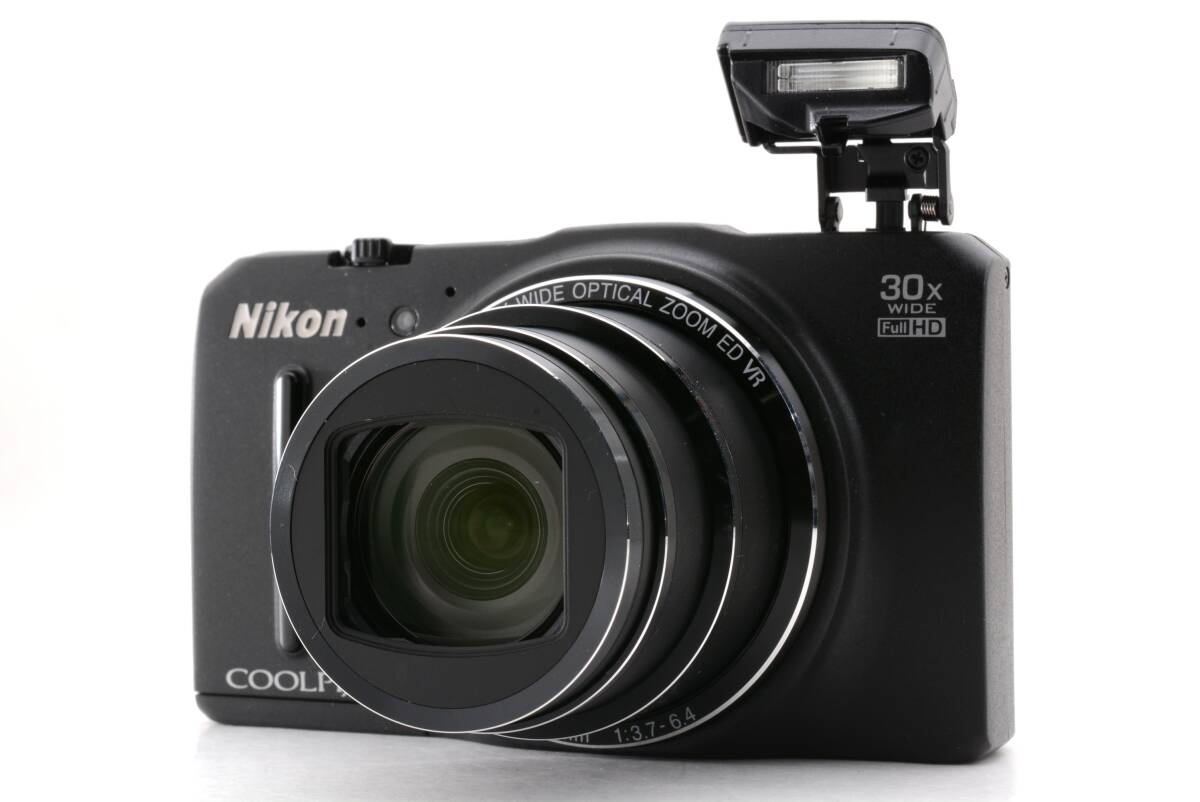 動作品 ニコン Nikon COOLPIX S9700 クールピクス 黒 ブラック コンパクトデジタルカメラ 管R1077