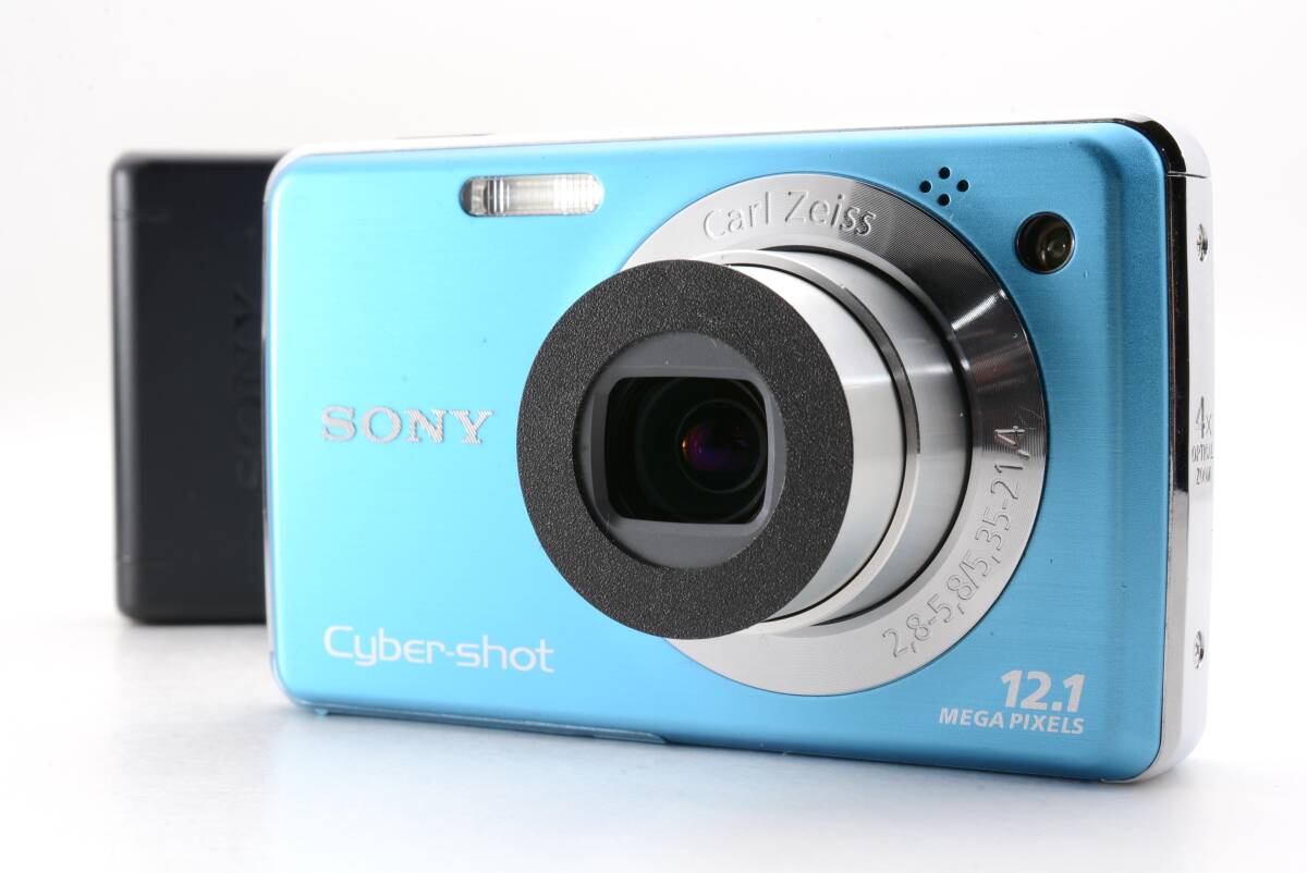 動作品 ソニー SONY Cyber-shot DSC-W220 サイバーショット 青 ブルー コンパクトデジタルカメラ 充電器付 管R1142