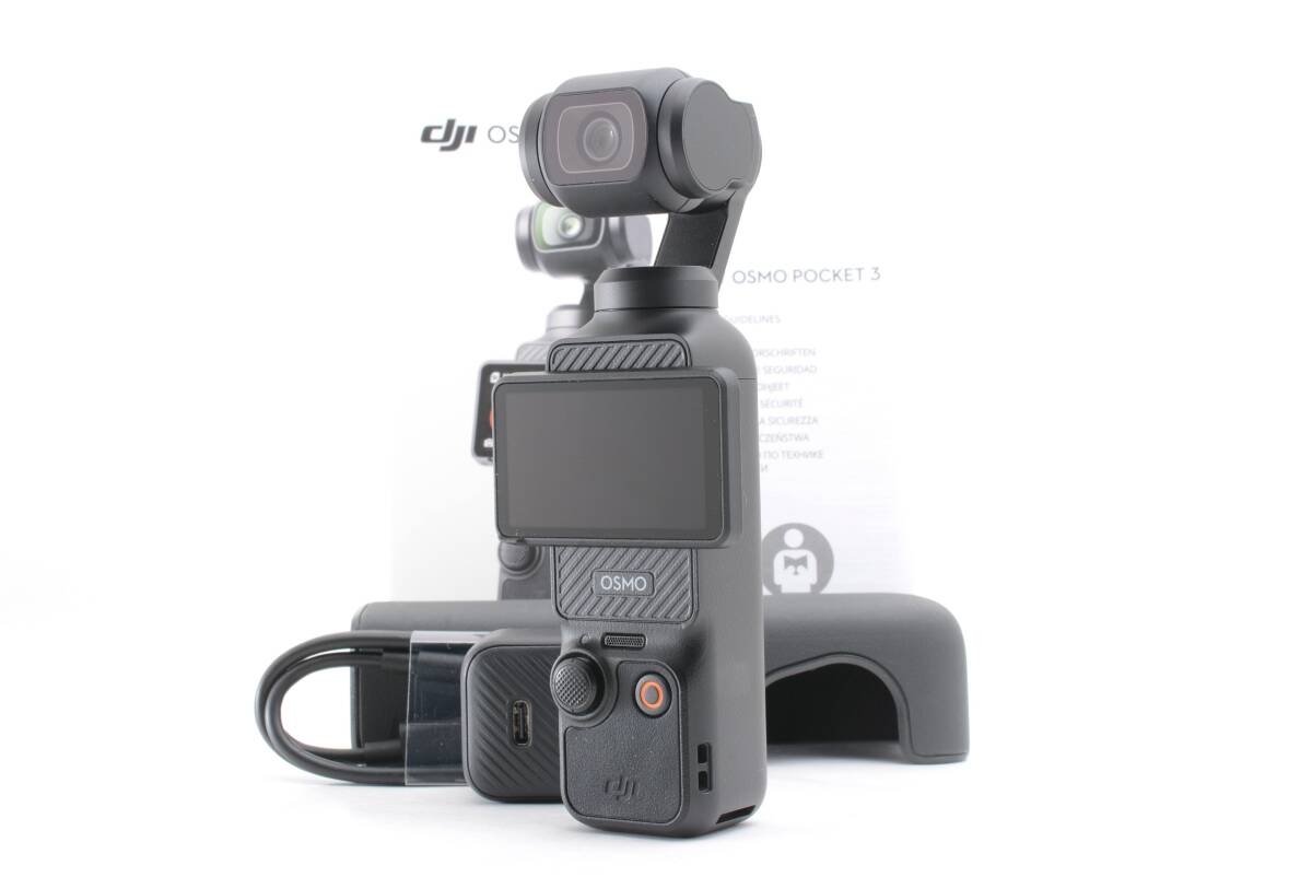 動作品 ディージェーアイ DJI OSMO POCKET 3 ジンバルカメラ アクションカメラ 箱 充電ケーブル付 管WW1459