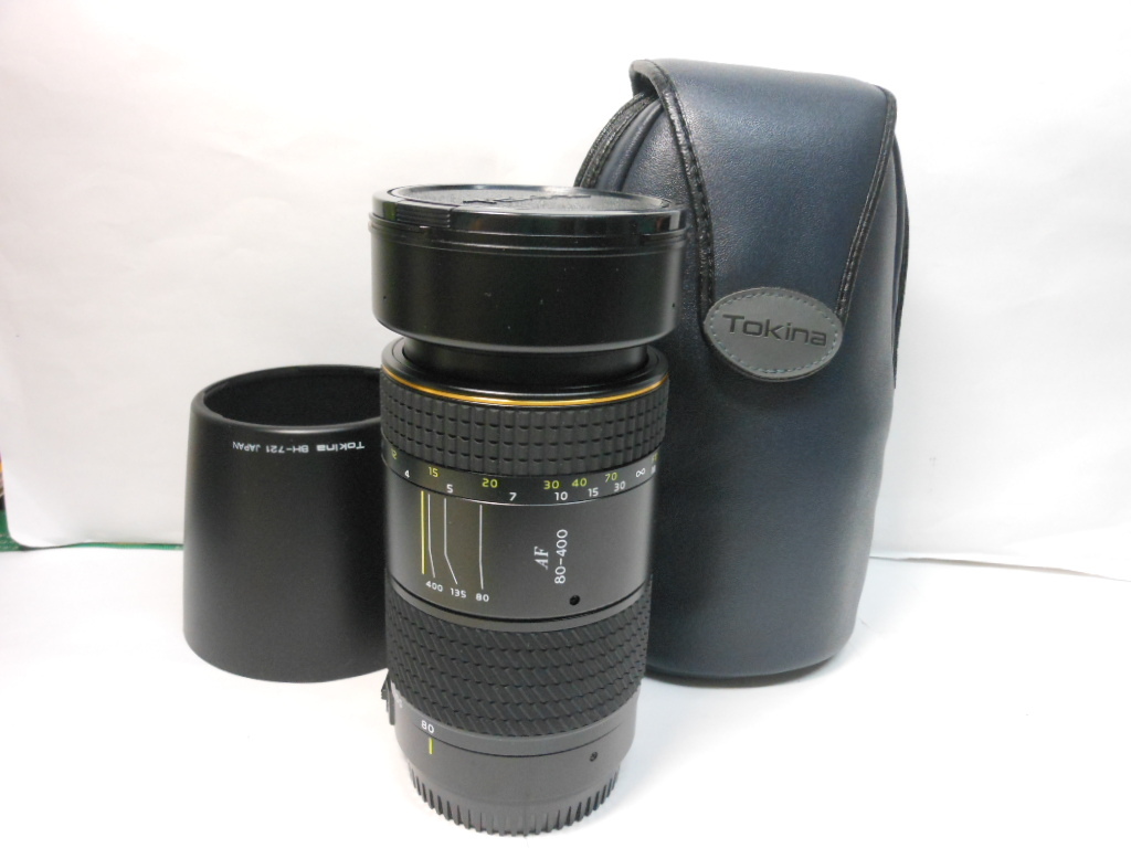 ☆希少実用美品級☆トキナー　Tokina　 AＦ 80ー400ｍｍ Ｆ4.5-5.6 ATーX 　キヤノン　　Canon 即日発送　フード・ケース付