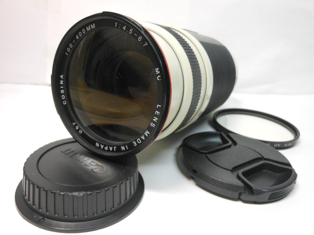☆希少実用美品級☆ コシナー cosina AF 100-400mm F4.5-6.7 ＭＣ キヤノン用 人気憧れの白レンズ！！デジタル対応モデル 　Canon