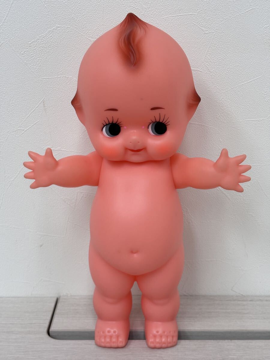 送料無料☆キューピー人形 笛付 ソフビ オリエンタル刻印 ORIENTAL製 QPちゃん レトロ 昭和 ヴィンテージ 高さ37㎝