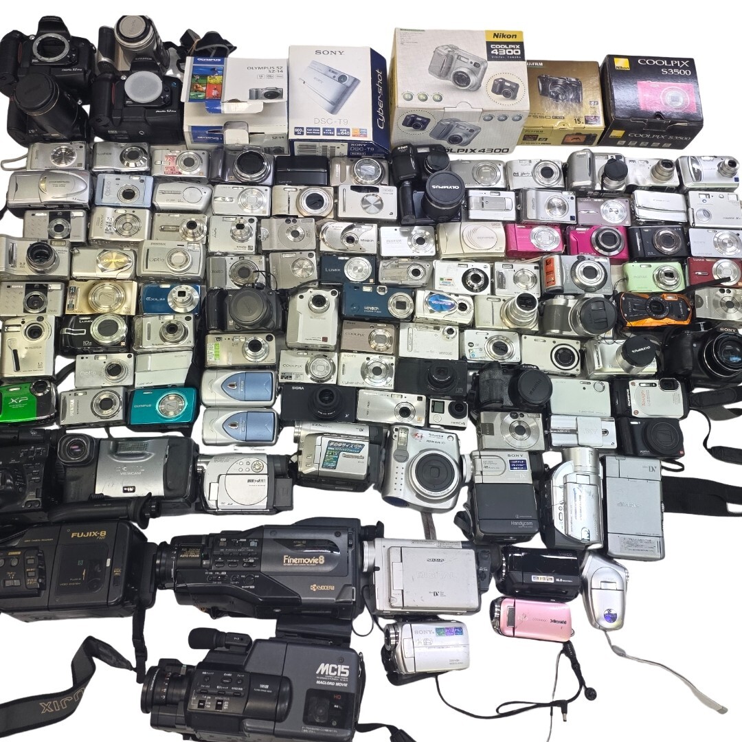 109点まとめ Canon NIKON CASIO SIGMA SONY PANASONIC FUJI OLYMPUS 他 コンパクトデジタルカメラ デジカメ まとめ まとめて 大量セット 20