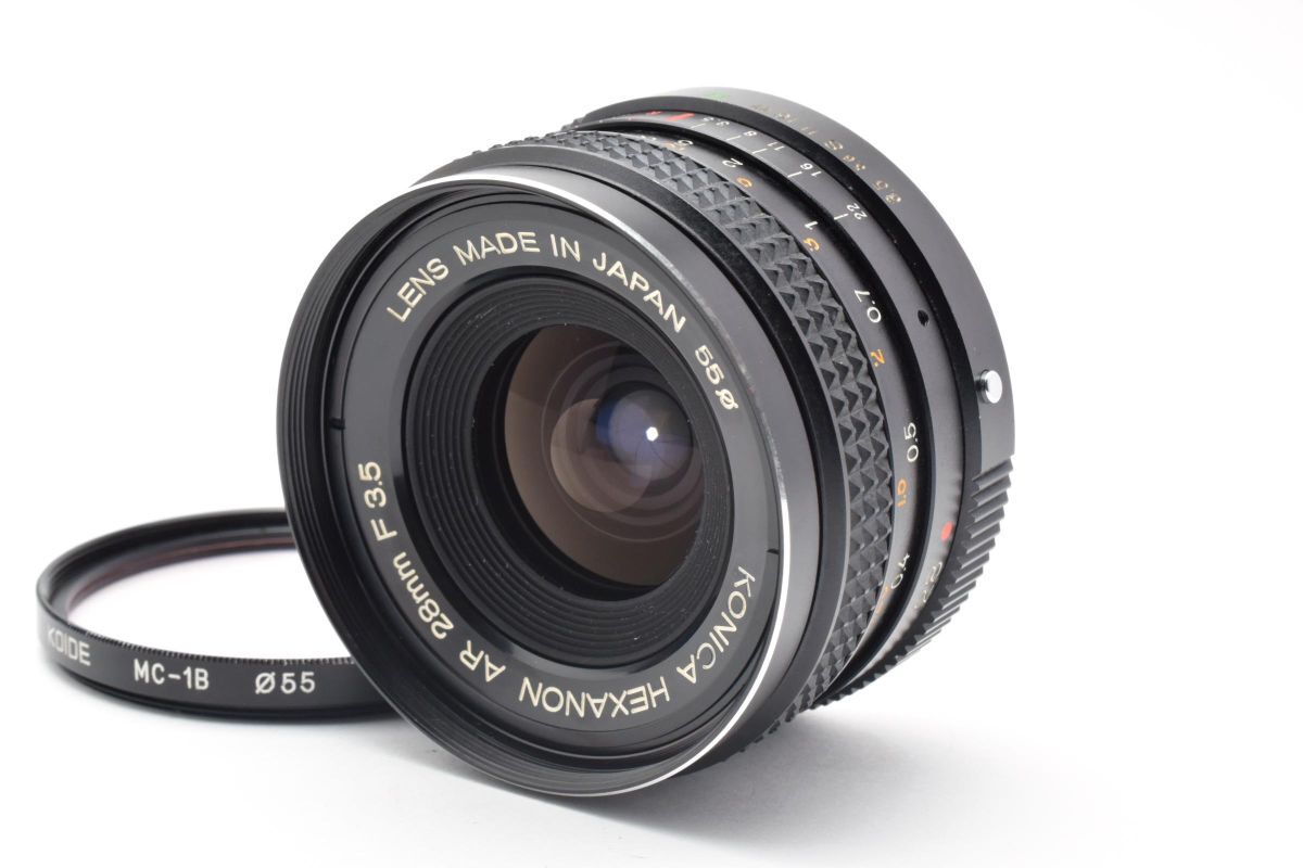 ★良品★ KONICA コニカ HEXANON AR 28mm F3.5 NEW フィルター付き #717W053353