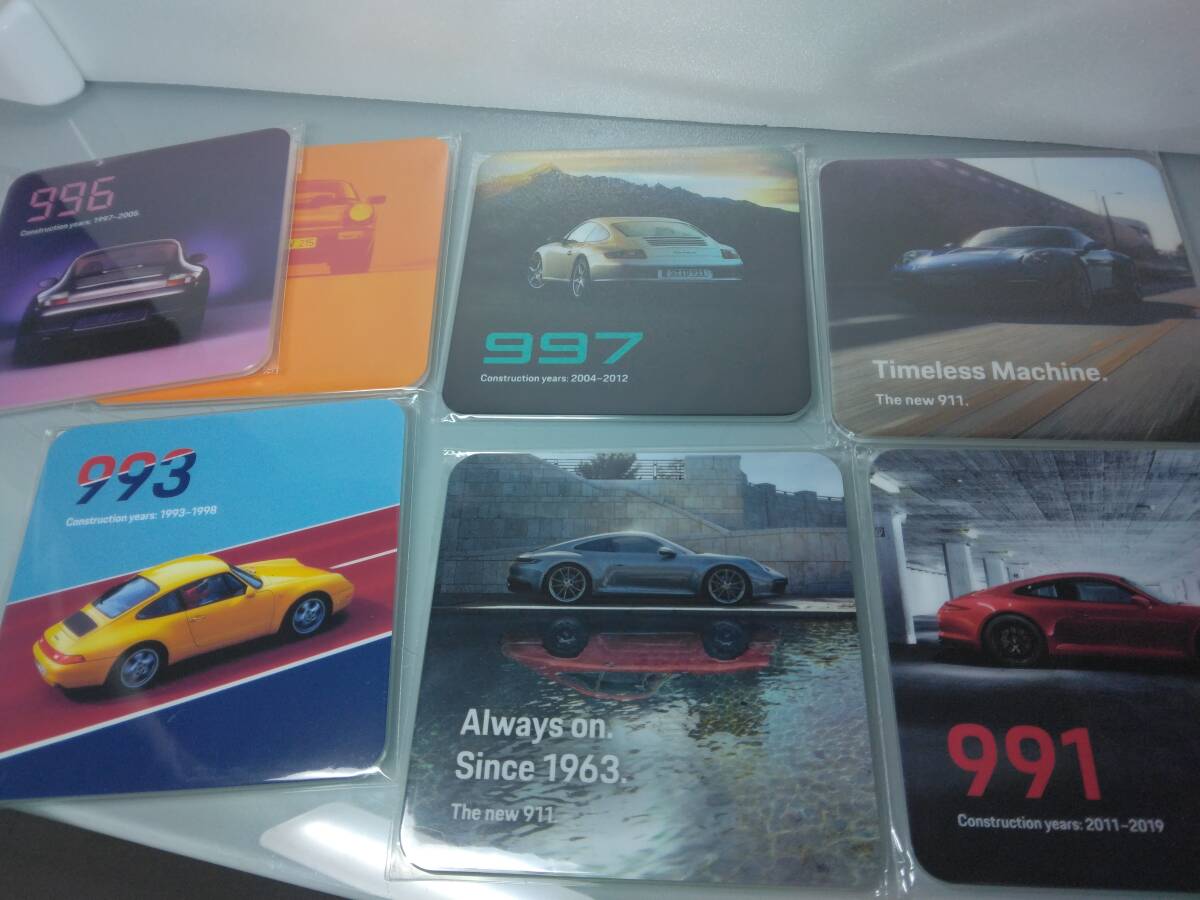 ★PORSCHE ポルシェ 911 コースターノベルティ7枚セット 非売品！