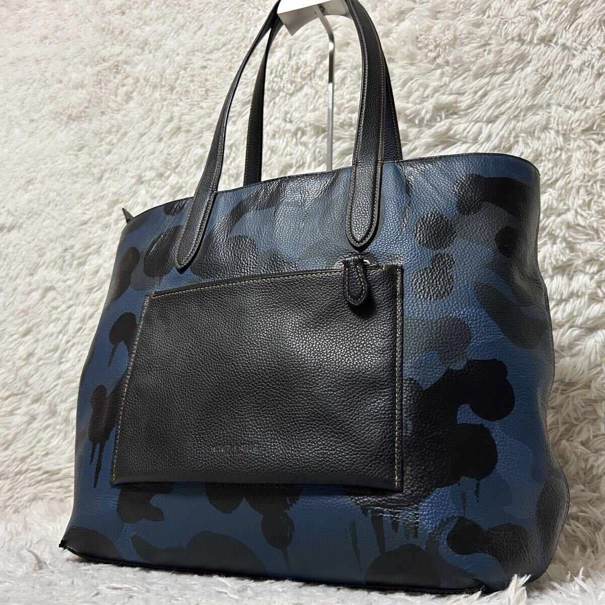 1円【希少】COACH コーチ ワイルドビースト メトロポリタン トートバッグ ハンドバック ブリーフケース ビジネス ショルダー 肩掛け メンズ