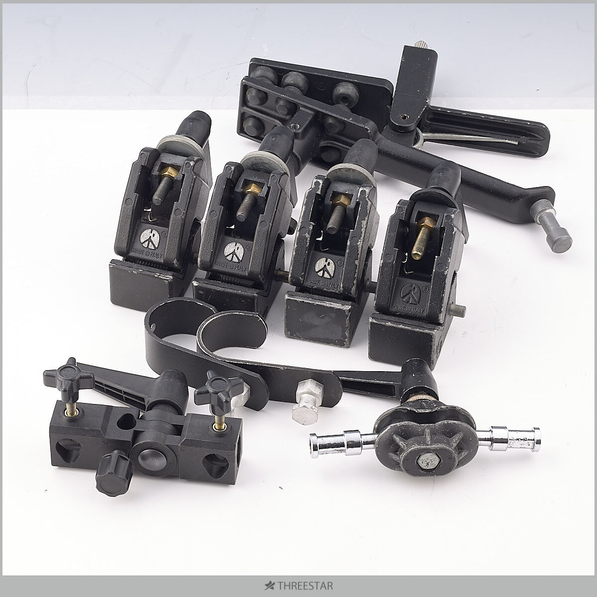 Manfrotto マンフロット スーパークランプ 035 4個/おまけ ガッファーグリップ ティルトトップヘッド Jフック付き 【102】