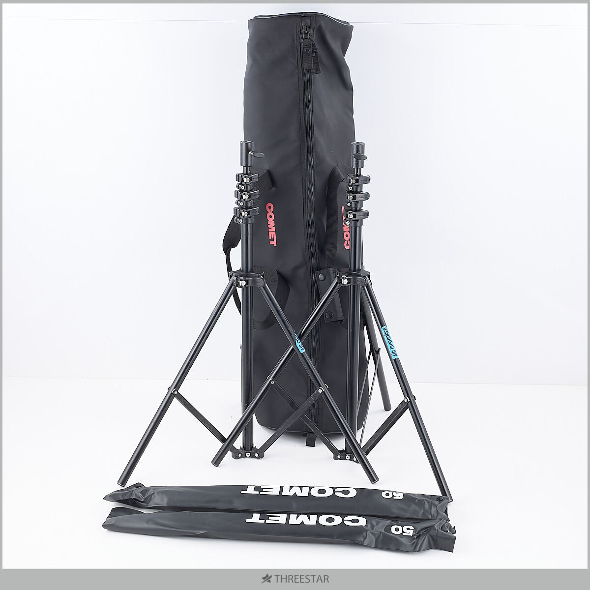 COMET コメット LS-3/N-50 アンブレラ ライト スタンド エアークッション ケース 付き 高さ 87-240cm