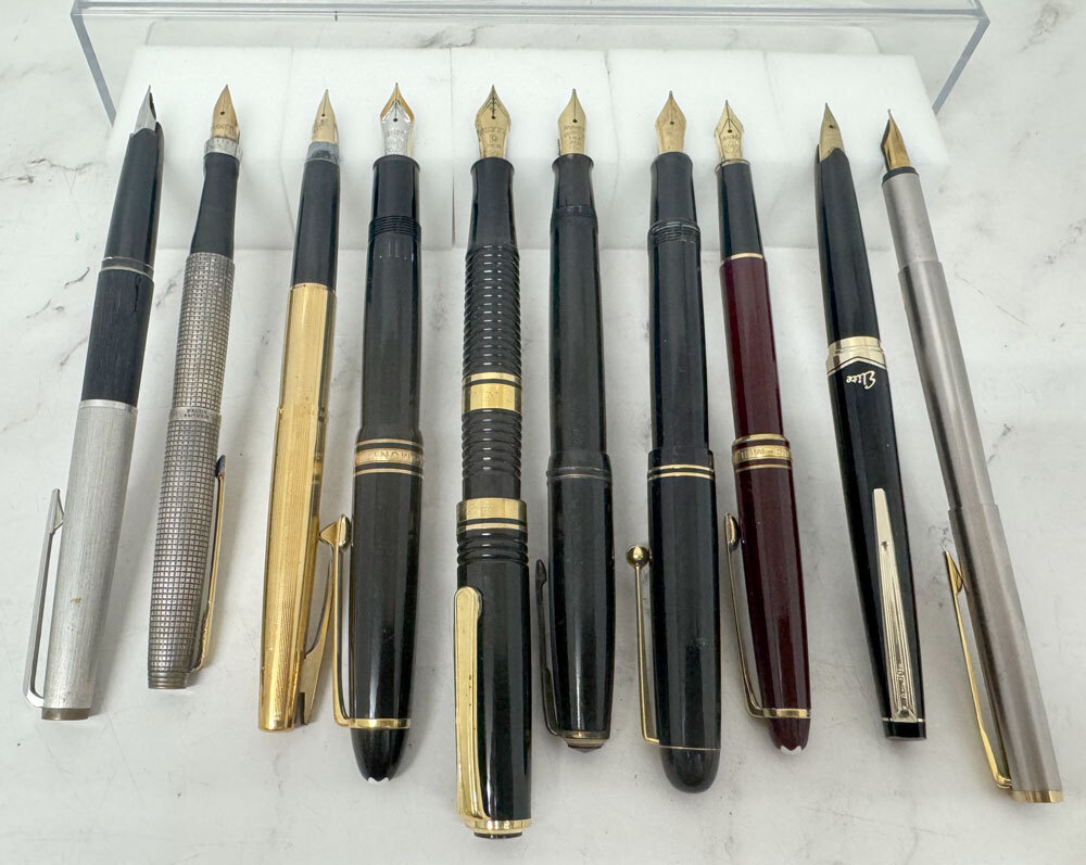 ●金価格高騰 K14 モンブラン MONTBLANC 万年筆 まとめ 10本 ペン先 14K 585 現状品●